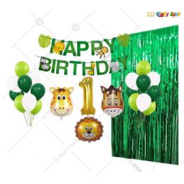 011T -Jungle Animal Theme Birthday Decoration Combo