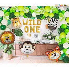 013T -Jungle Animal Theme Birthday Decoration Combo