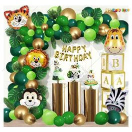 015T -Jungle Animal Theme Birthday Decoration Combo