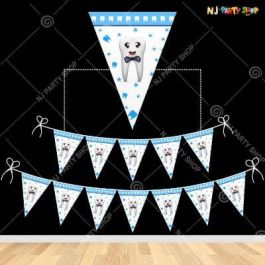 Teething party banner first tooth banner custom banner stylish teething banner First tooth banner first tooth party blue banner
