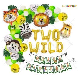 014T -Jungle Animal Theme Birthday Decoration Combo
