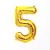 17 Inches Number 5 Golden Foil Balloon