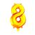 17 Inches Number 8 Golden Foil Balloon