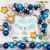 04W - Birthday Party Decoration Combo - Blue & Golden - Set of 69