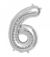 6 Number Foil Balloon - Silver Color - 17 Inch Size