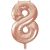 8 Number Foil Balloon - Rose Gold Color - 17 Inch Size