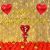 9B - Happy Birthday Decoration Combo - Red & Gold - Set Of 50