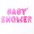 Baby Shower Alphabet Foil Ballloon Set - Pink