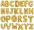 Golden Alphabets Foil Balloons - 17 Inch Size