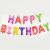 Happy Birthday Alphabets Foil Balloons - Multi Colour