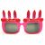 Happy Birthday Candle Party Goggle - Pink