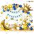 Happy Birthday Decoration Combo - Golden & Blue - Set Of 62