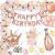 Happy Birthday Decoration Combo - Pink & Rose Gold  - Set Of 68