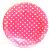 Pink Polka Dot Paper Plates - Set of 10