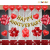 018M - Red & Golden Happy Anniversary Decoration Combo Kit - Set of 68