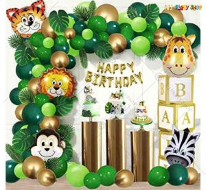 015T -Jungle Animal Theme Birthday Decoration Combo