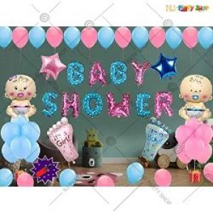 03J - Baby Shower Decoration Combo - Pink & Blue - Set Of 37