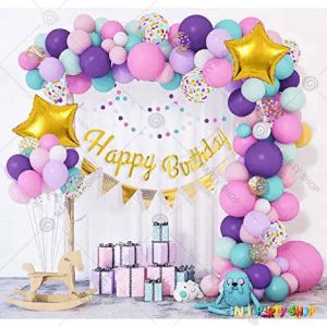 03U -Unicorn Theme Birthday Decoration Combo - Set of 72