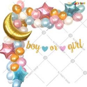 05J - Baby Shower Decoration Combo - Pink & Blue - Set Of 54