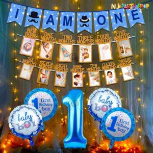 014S - Birthday Party Decoration Combo - Blue - Set of 13