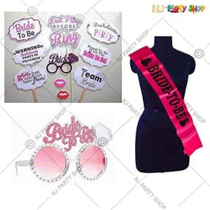 06X - Bride To Be Combo - Bachelorette Party Decorations  - Set of 12