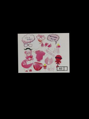 Baby Girl Welcome Photo Booth Props