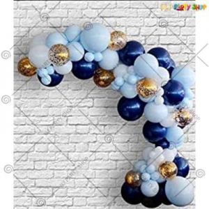 Balloon Arch Decoration Garland Kit -  Dark Blue & Light Blue - Set Of 62