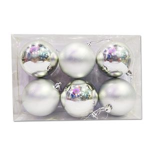 Big Silver Balls - Christmas Tree Decoration Ornaments - Model Y7
