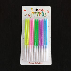 Birthday Cake - Neon Long Candles - Set of 10
