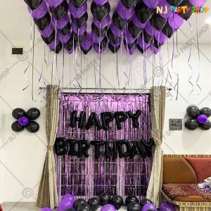 Birthday Decorations - Purple & Black - Model 1009