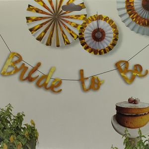 Bride To Be Banner - Golden