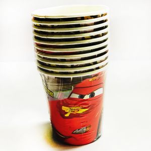 Car Theme Paper Cups - Set of 10