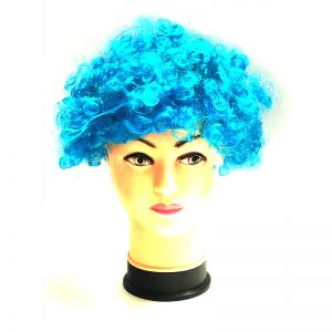 Curly Clown Afro Malinga Wig - Blue Colour