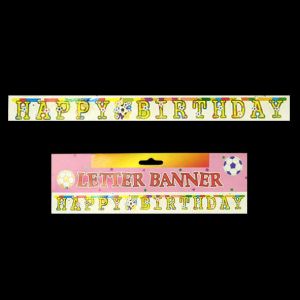 Football Theme Happy Birthday Banner