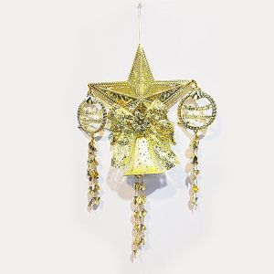 Golden Merry Christmas Star Hanging Decoration - Model X1