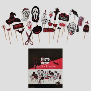 Halloween Photo Booth Props - Set of 22