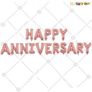 Happy Anniversary Foil Banner - Rose Gold