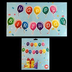 Happy Birthday Banner - Balloon Shape