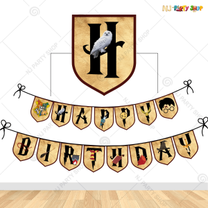 Harry Potter Birthday Theme Happy Birthday  Banner Decoration