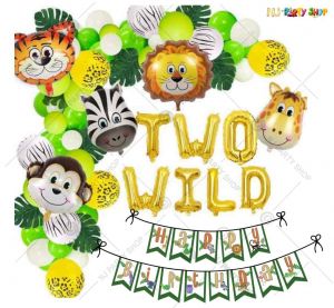 014T -Jungle Animal Theme Birthday Decoration Combo