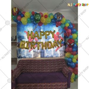 Kids Birthday Decorations - Avengers Cartoon Theme - Model - 1048