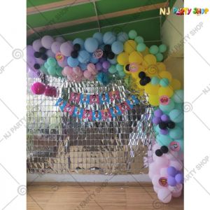 Kids Birthday Decorations - Girl Superhero Cartoon Theme - Model - 1056