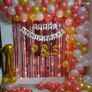 Kids Birthday Decorations - Pink & Golden - Model - 1080