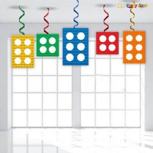 Lego Theme Happy Birthday Swirls - Set of 6