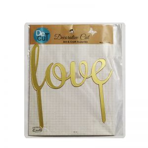 Love Cake Topper - Golden