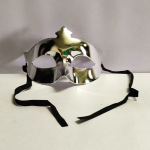 Masquerade Eye Mask - Metallic Silver