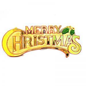 Merry Christmas Banner - Gold