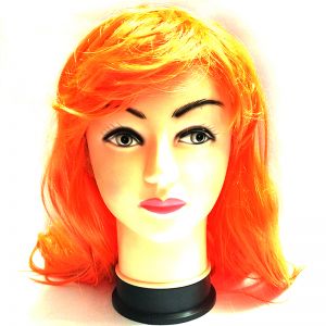 Orange Long Straight Hair Wig 