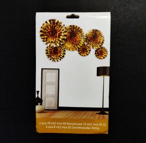 Paper Fans for Decoration - Golden - Set of 6