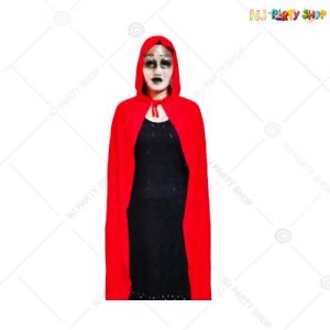 Red Devil Cape With Hoodie - Halloween Costume